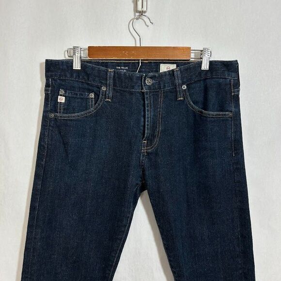 AG Adriano Goldschmied Mens Tellis Modern Slim Leg Jeans Blue 33X34 Cotton Blend - Picture 4 of 9